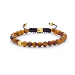Alexander Lynggaard smykker Alexander Lynggaard ColorUp Tiger Eye Braided 6mm B00092 | Armbånd | Forgyldte Sølvsmykker