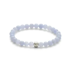 Alexander Lynggaard smykker Alexander Lynggaard ColorUp Blue Lace Agate 6mm C00260 | Armbånd | Sølvsmykker