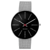 Arne Jacobsen Bankers 40mm 53105-2008 | Herreure I Stål | Herreure Med Lænke