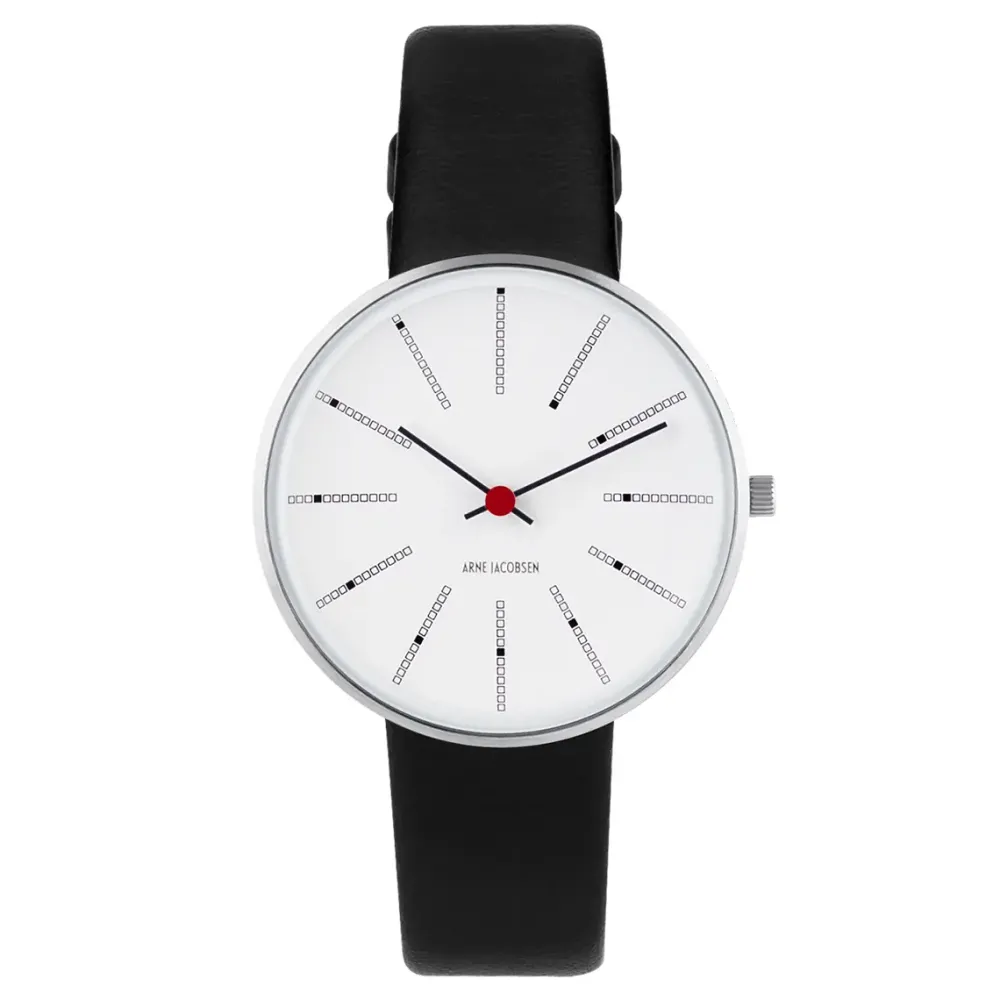 Arne Jacobsen Bankers 34mm 53101-1601 | Dame Dameure I Stål | Herreure I Stål