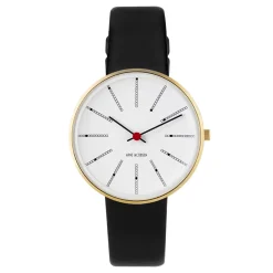 Arne Jacobsen Bankers 34mm 53107-1601G | Dame Dameure I Gulddouble | Herreure I Gulddouble