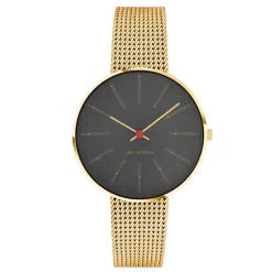 Arne Jacobsen Bankers 34mm 53109-1609 | Dame Dameure Med Lænke | Dameure I Gulddouble