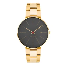 Arne Jacobsen Bankers 34mm 53109-1629 | Dame Dameure Med Lænke | Dameure I Gulddouble
