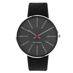 Arne Jacobsen Bankers 40mm 53118-2001P | Dame Dameure Med Rem | Dameure I Stål