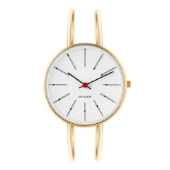 Arne Jacobsen Bankers 34mm 53107-1619 | Dame Dameure Med Lænke | Dameure I Gulddouble