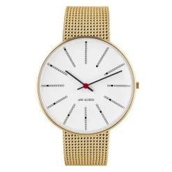Arne Jacobsen Bankers 40mm 53108-2009 | Dame Dameure I Gulddouble | Herreure I Gulddouble