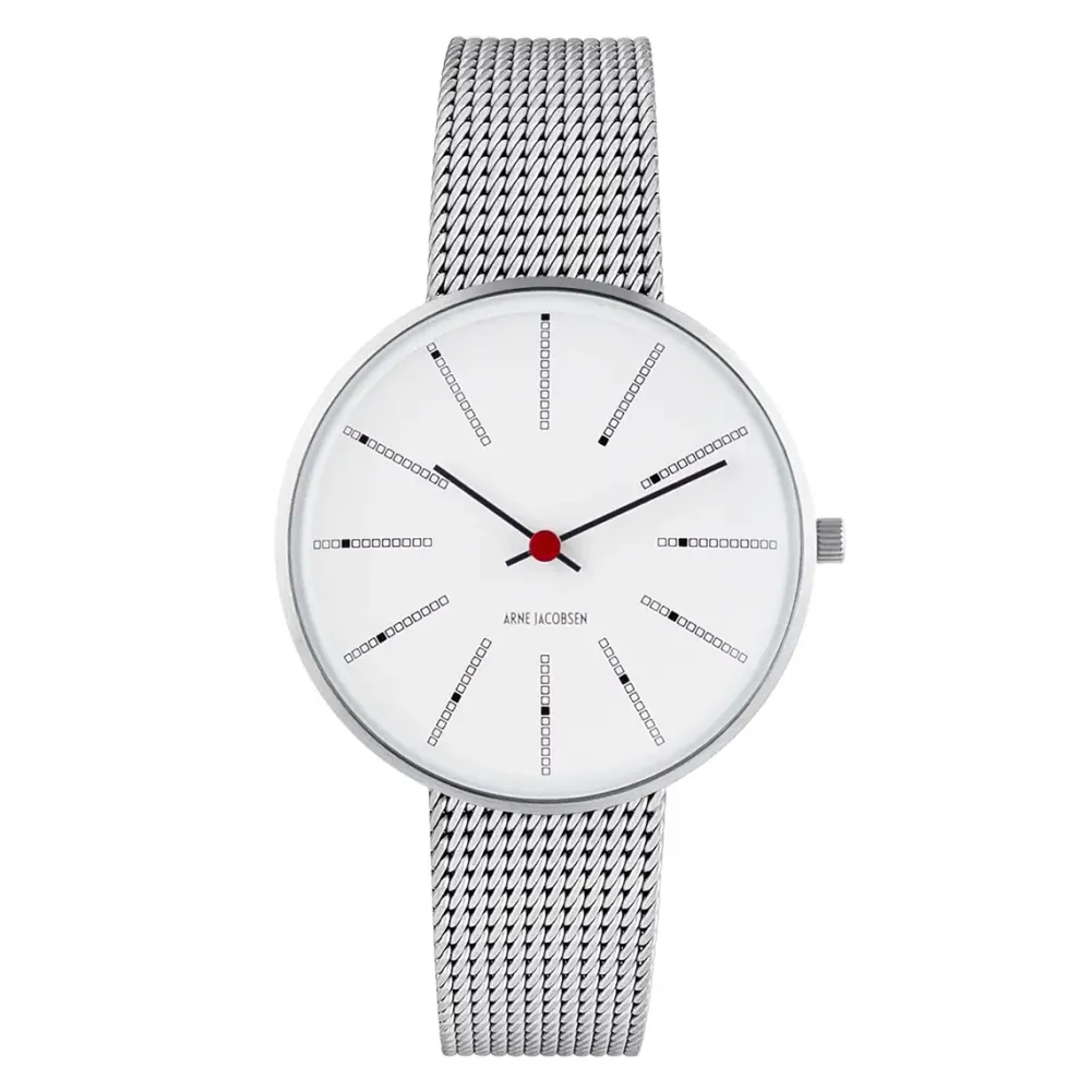 Arne Jacobsen Bankers 34mm 53101-1608 | Dame Dameure I Stål | Herreure I Stål