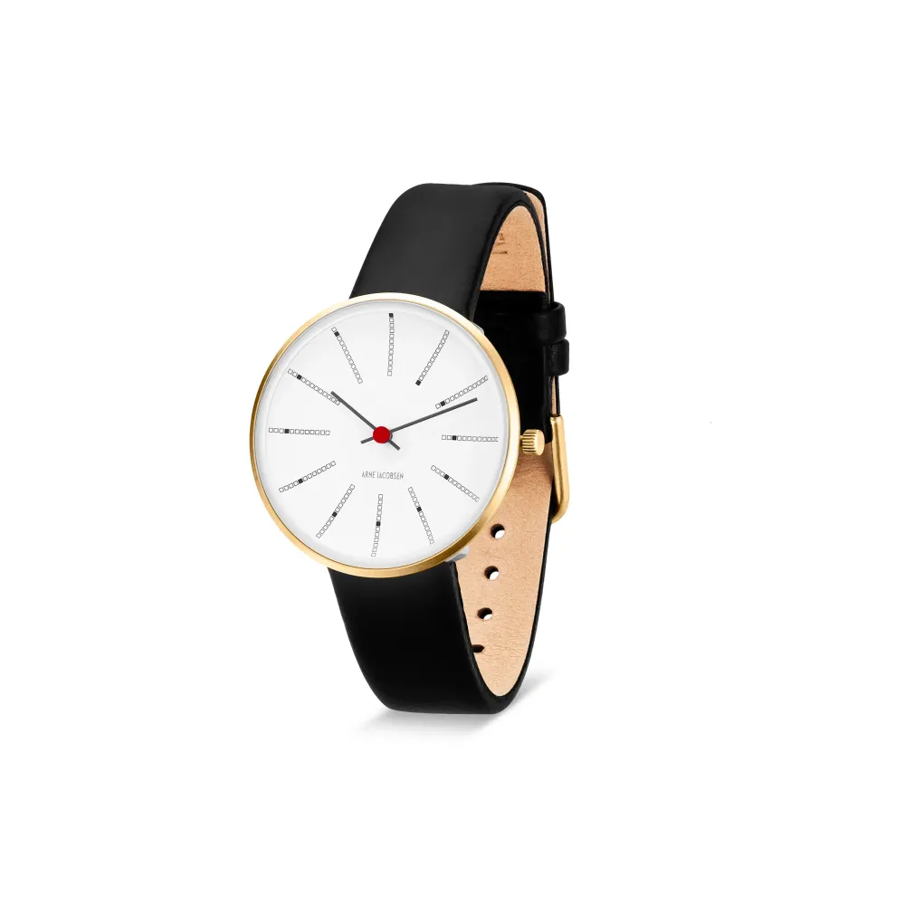 Arne Jacobsen Bankers 34mm 53107-1601G | Dame Dameure I Gulddouble | Herreure I Gulddouble