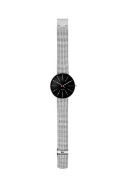Arne Jacobsen Bankers 40mm 53105-2008 | Herreure I Stål | Herreure Med Lænke