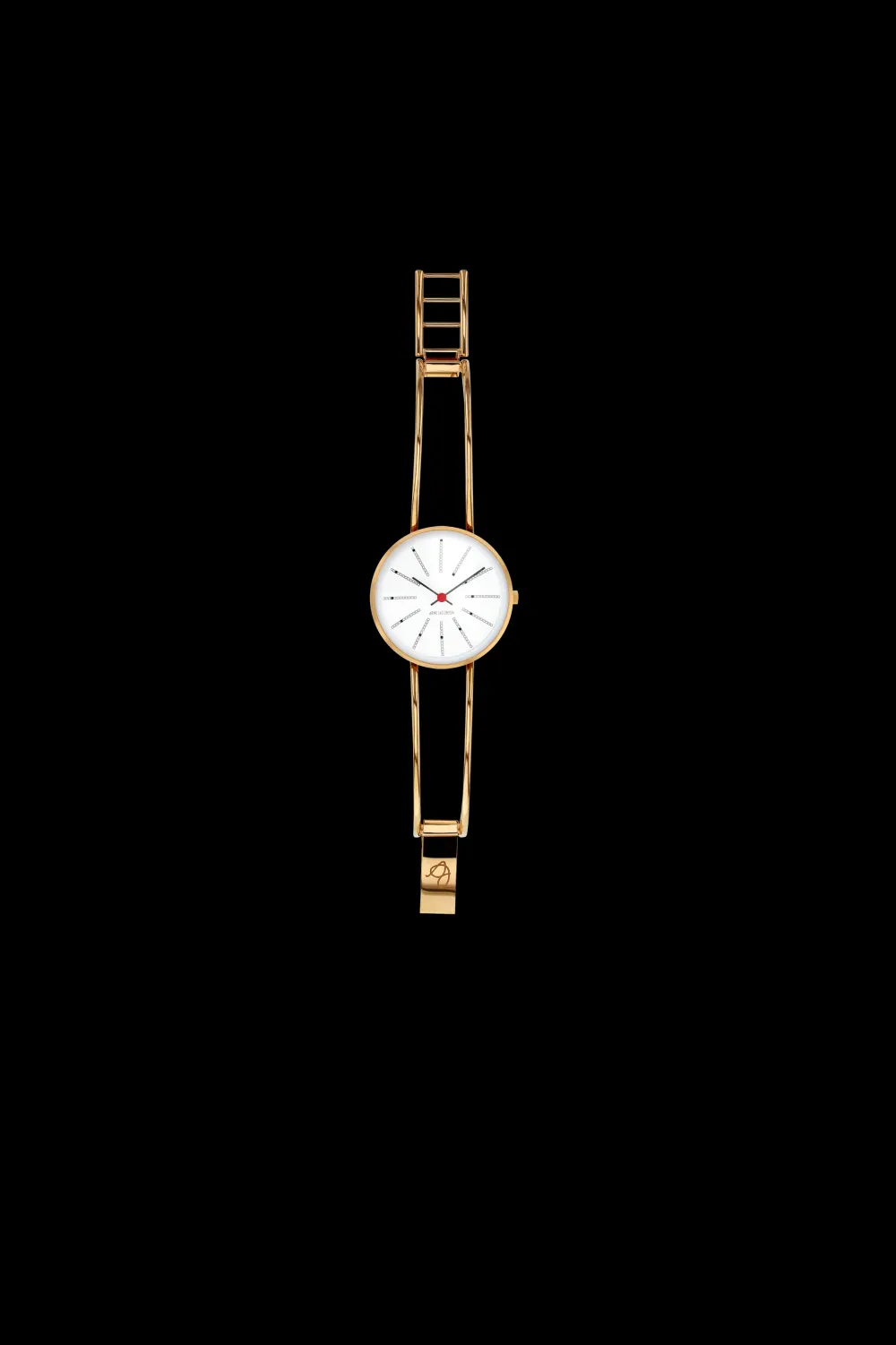 Arne Jacobsen Bankers 30mm 53113-1419 | Dame Dameure Med Lænke | Dameure I Gulddouble