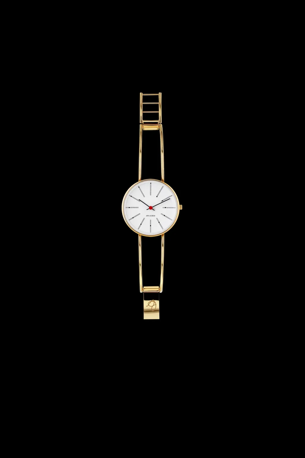Arne Jacobsen Bankers 34mm 53107-1619 | Dame Dameure Med Lænke | Dameure I Gulddouble