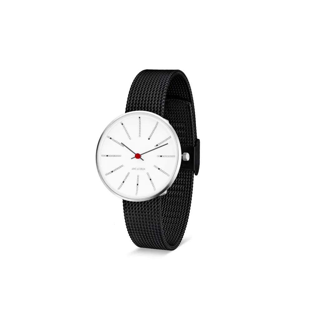Arne Jacobsen Bankers 34mm 53101-1610 | Dame Dameure I Stål | Herreure I Stål