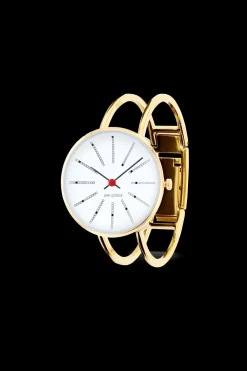 Arne Jacobsen Bankers 30mm 53113-1419 | Dame Dameure Med Lænke | Dameure I Gulddouble