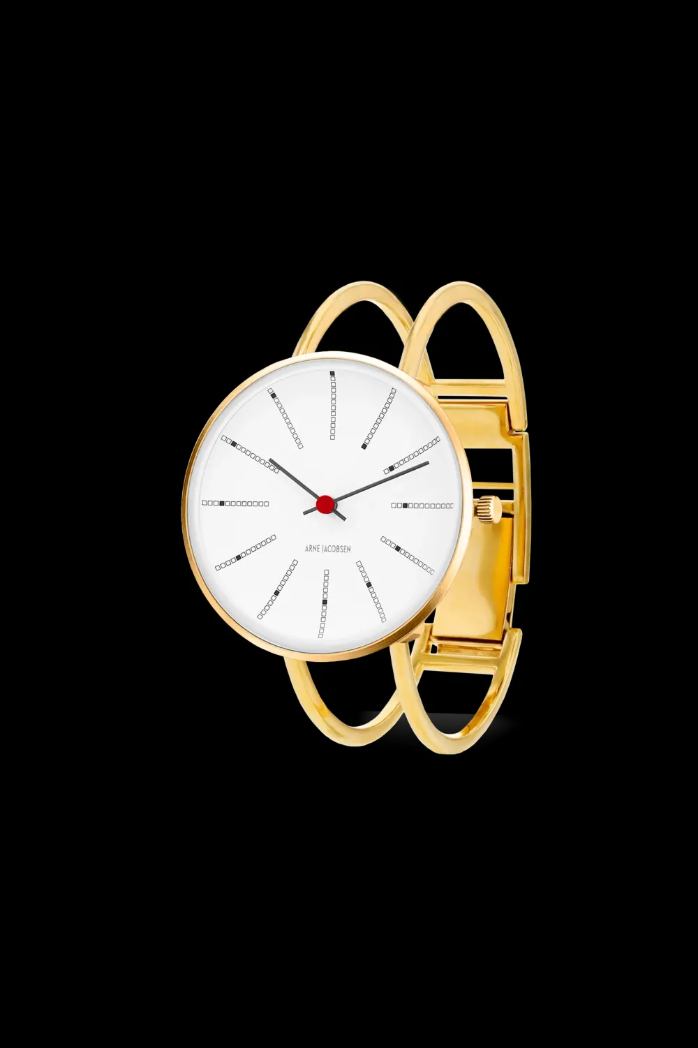 Arne Jacobsen Bankers 34mm 53107-1619 | Dame Dameure Med Lænke | Dameure I Gulddouble