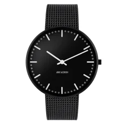 Arne Jacobsen City Hall 40mm 53205B-2010 | Herreure I Stål | Herreure Med Lænke