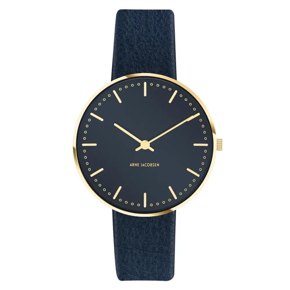 Arne Jacobsen City Hall 34mm 53207-1604GP | Dame Dameure Med Rem | Dameure I Gulddouble