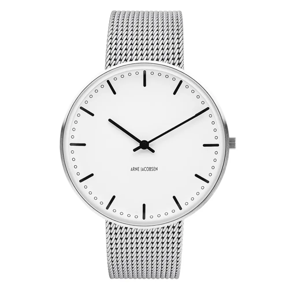 Arne Jacobsen City Hall 40mm 53202-2008 | Dame Dameure I Stål | Herreure I Stål