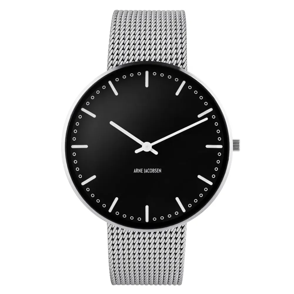 Arne Jacobsen City Hall 40mm 53205-2008 | Herreure Med Lænke | Herreure I Stål