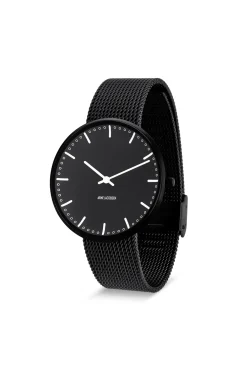 Arne Jacobsen City Hall 40mm 53205B-2010 | Herreure I Stål | Herreure Med Lænke