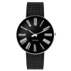 Arne Jacobsen Roman 40mm 53305-2010 | Herreure I Stål | Herreure Med Lænke