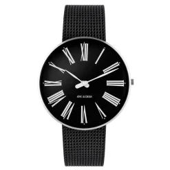 Arne Jacobsen Roman 40mm 53305-2010 | Herreure I Stål | Herreure Med Lænke