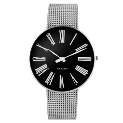 Arne Jacobsen Roman 40mm 53305-2008 | Herreure I Stål | Herreure Med Lænke