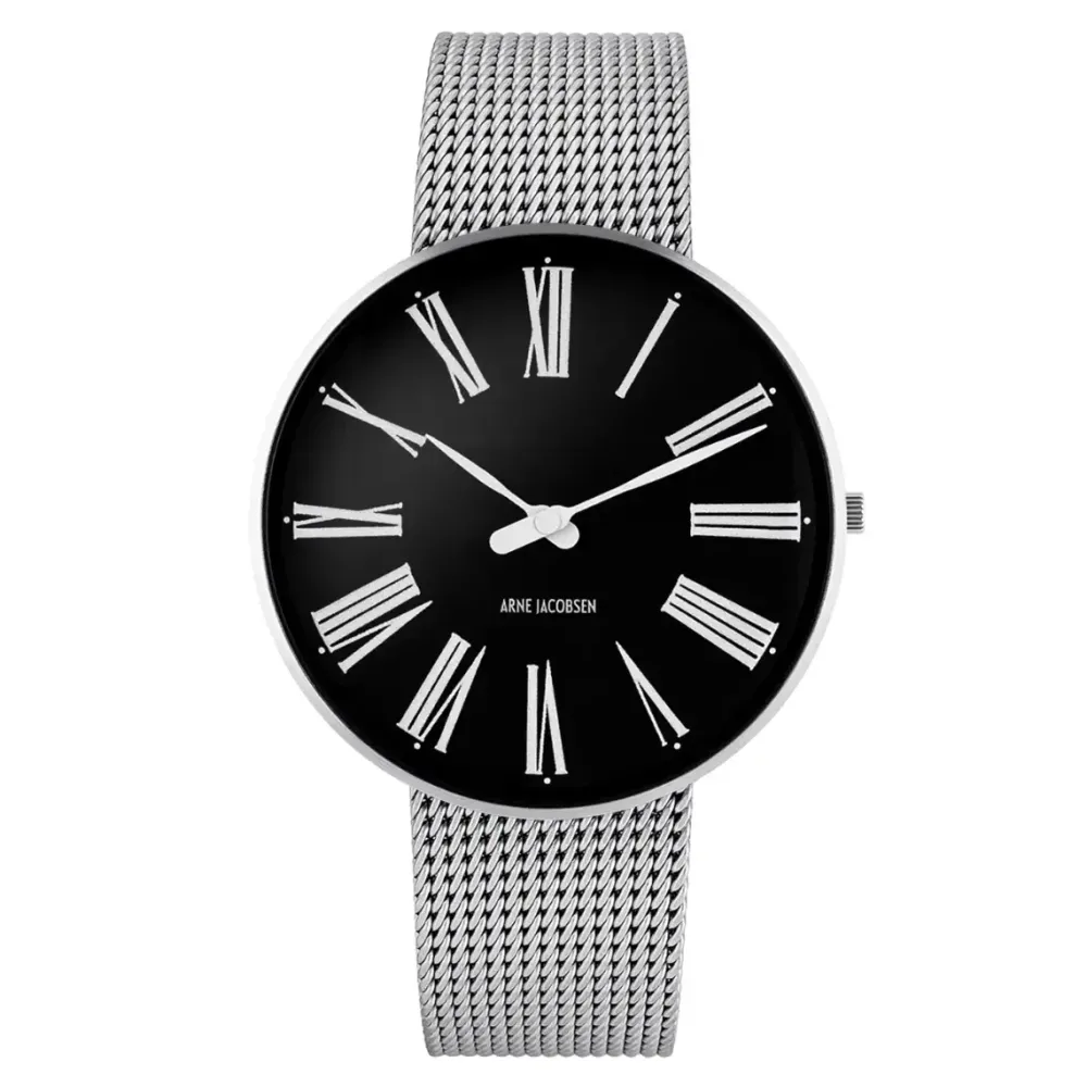 Arne Jacobsen Roman 40mm 53305-2008 | Herreure I Stål | Herreure Med Lænke