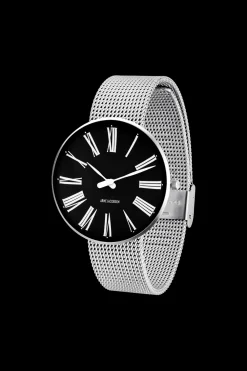 Arne Jacobsen Roman 40mm 53305-2008 | Herreure I Stål | Herreure Med Lænke