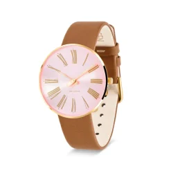 Arne Jacobsen Roman 34mm 53316-1617G | Dame Dameure Med Rem | Dameure I Gulddouble