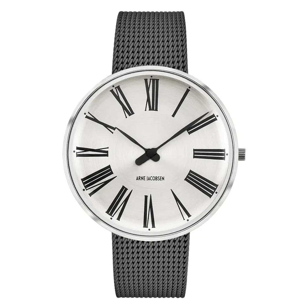 Arne Jacobsen Roman 40mm Special Edition 53310-2012 | Herreure I Stål | Herreure Med Lænke