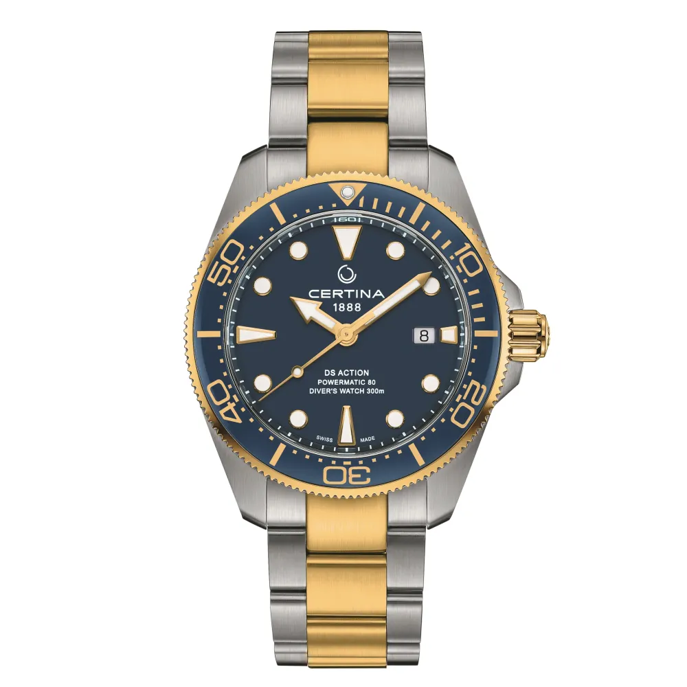 Certina ure Certina DS Action Diver 43mm Powermatic 80 032.607.22.041.00 | Herreure Med Lænke