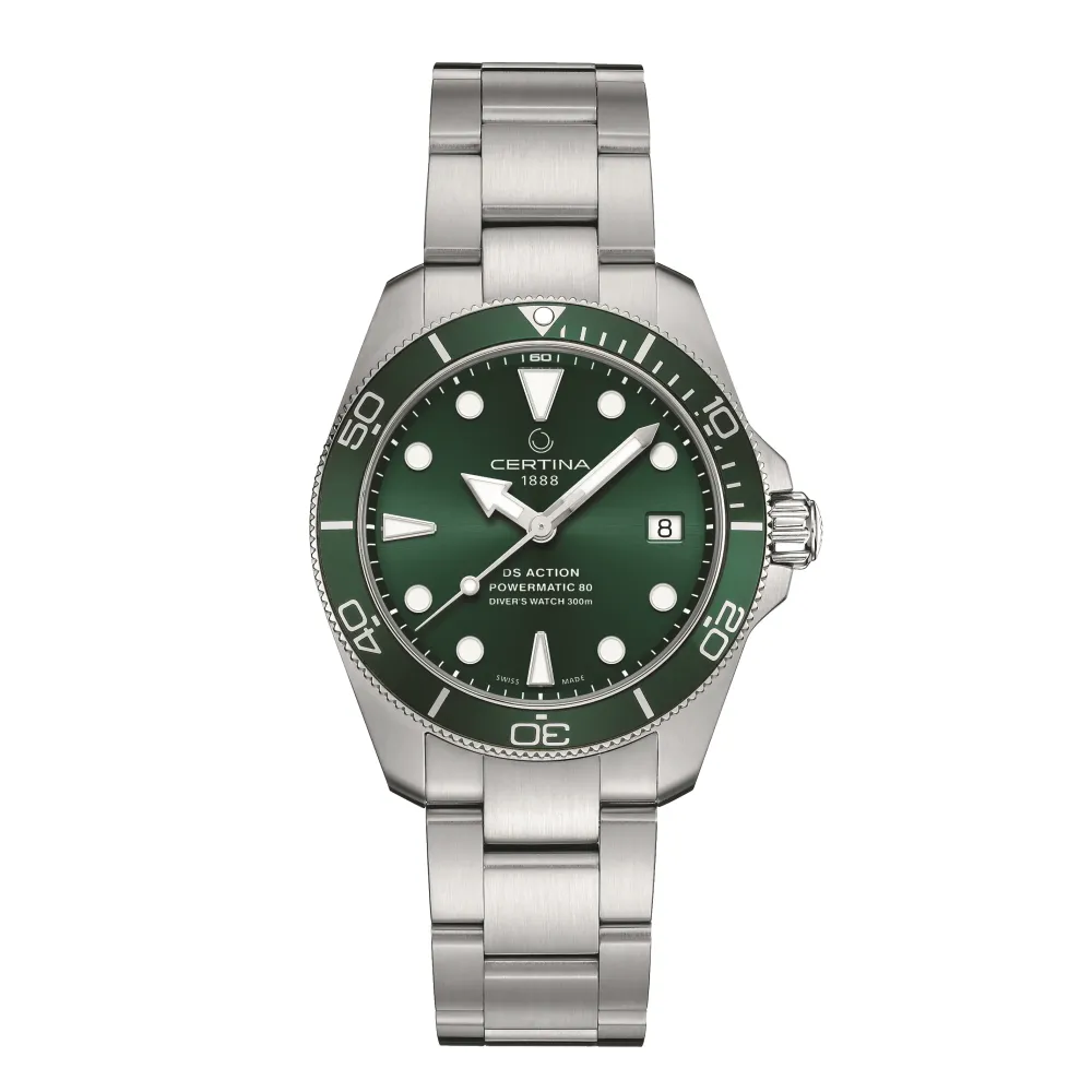 Certina ure Certina DS Action Diver 38mm Powermatic 80 C032.807.11.091.00 | Herreure Med Lænke | Herreure I Stål