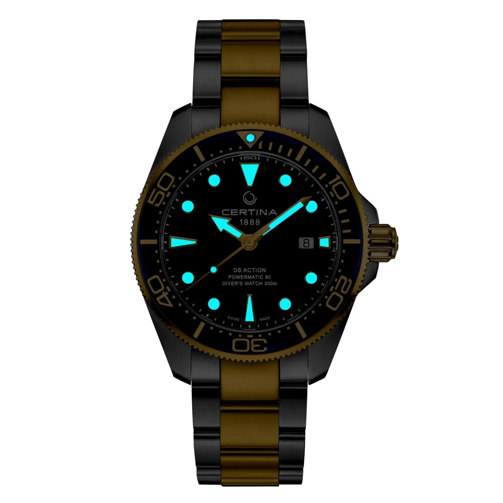 Certina ure Certina DS Action Diver 43mm Powermatic 80 032.607.22.041.00 | Herreure Med Lænke