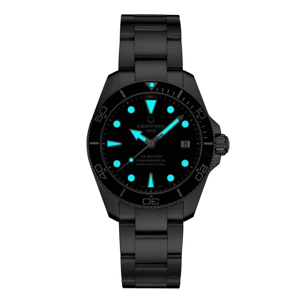 Certina ure Certina DS Action Diver 38mm Powermatic 80 C032.807.11.091.00 | Herreure Med Lænke | Herreure I Stål