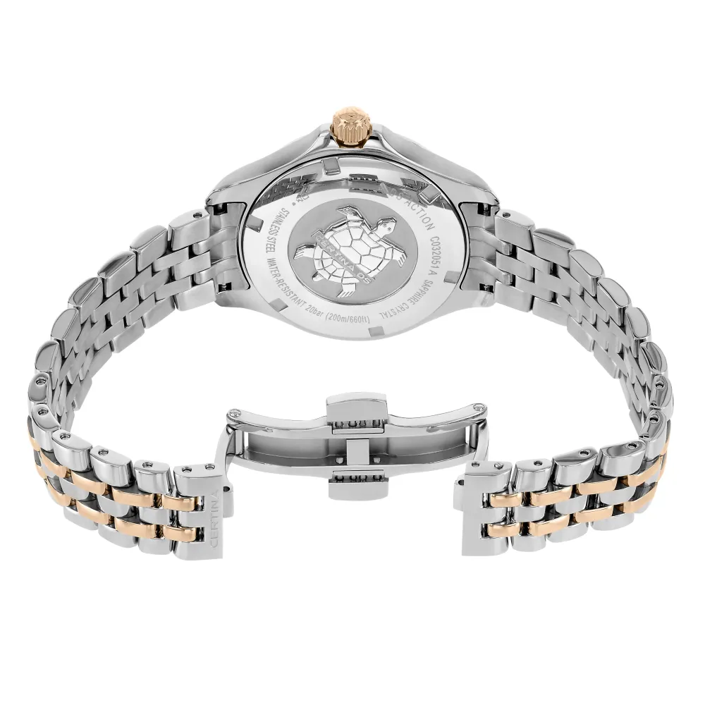 Certina ure Certina DS Action Lady Diamonds C032.051.22.126.00 | Dame Dameure Med Lænke | Dameure I Bicolor
