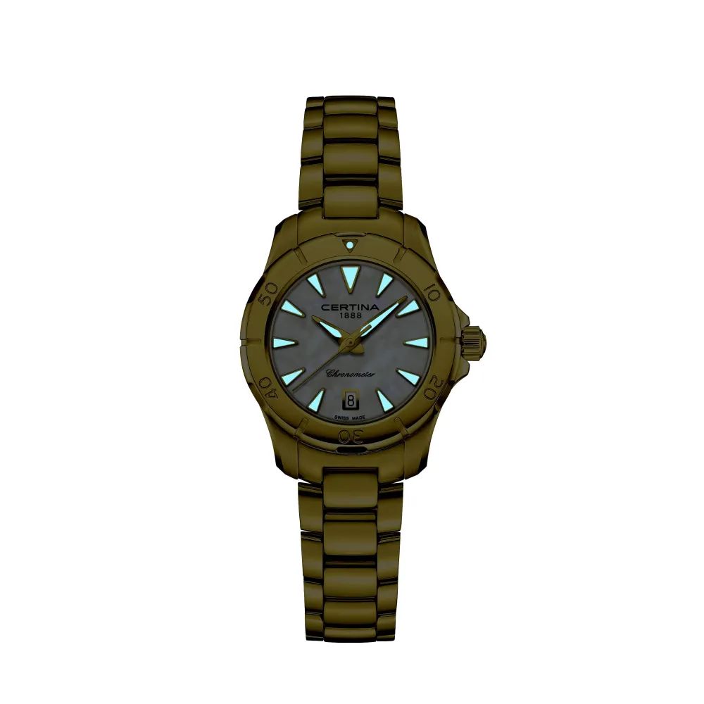 Certina ure Certina DS Action Lady 29mm C032.951.33.111.00 | Dame Dameure Med Lænke | Dameure I Gulddouble