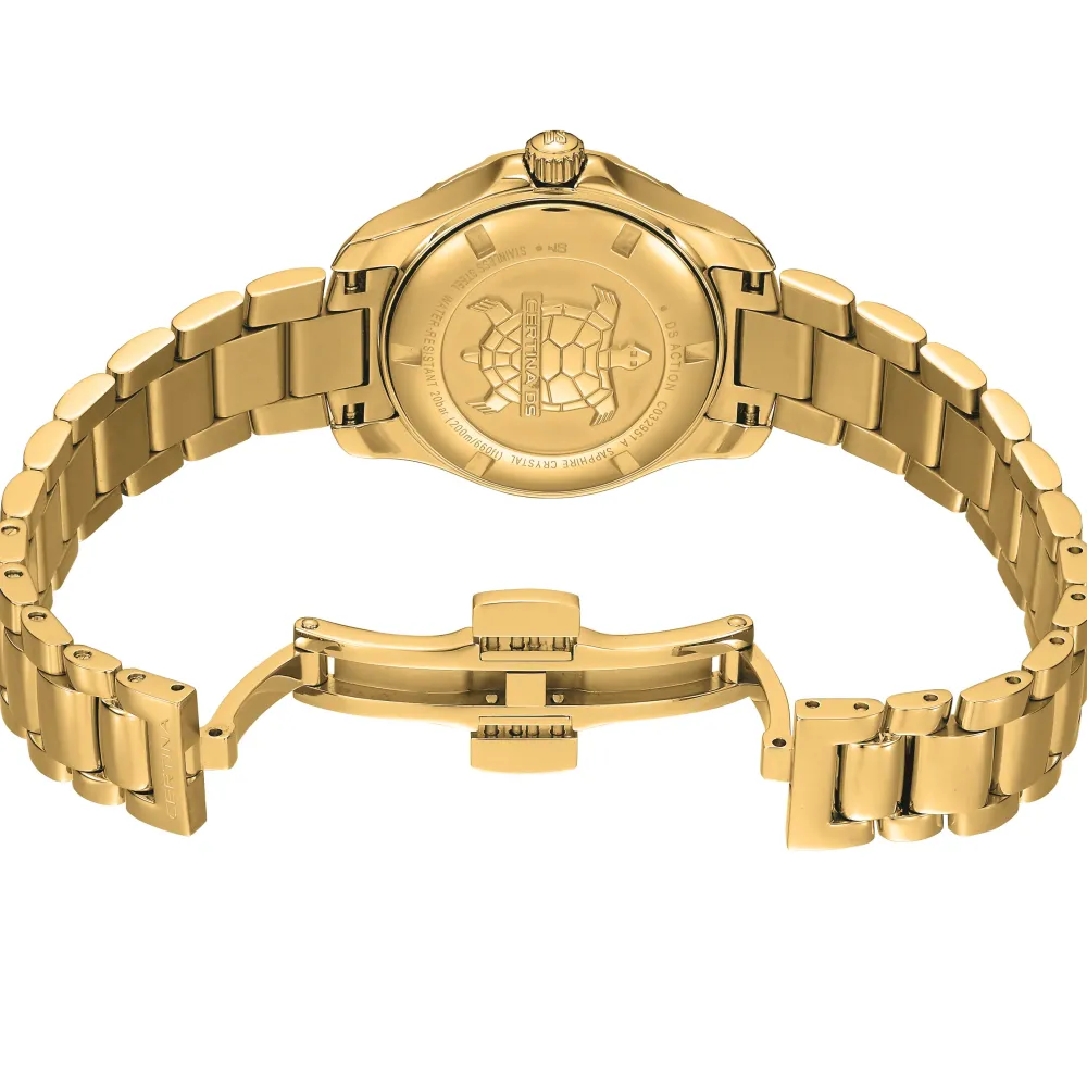Certina ure Certina DS Action Lady 29mm C032.951.33.111.00 | Dame Dameure Med Lænke | Dameure I Gulddouble