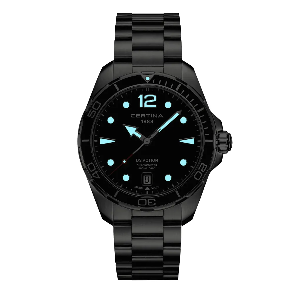 Certina ure Certina DS Action 43mm C032.451.11.057.00 | Herreure I Stål | Herreure Med Lænke