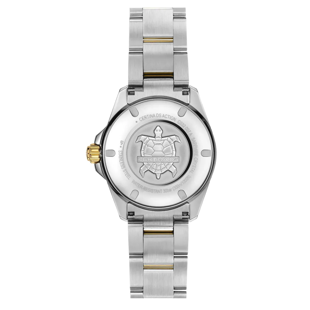 Certina ure Certina DS Action 34,5mm Powermatic 80 C032.007.22.126.00 | Dame Dameure Med Lænke | Dameure I Bicolor