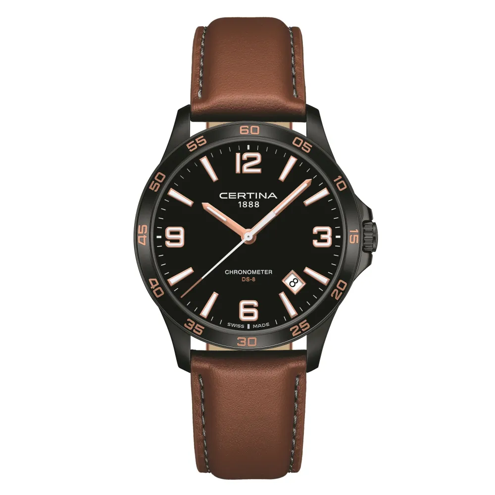 Certina ure Certina DS-8 C033.851.36.057.00 | Herreure Med Rem | Herreure I Stål