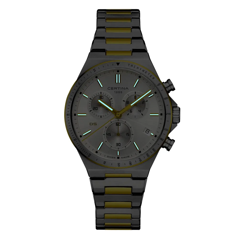 Certina ure Certina DS-7 Chronograph C043.417.22.031.00 | Dame Dameure Med Lænke | Dameure I Bicolor