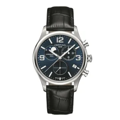 Certina ure Certina DS-8 Chronograph Moon Phase C033.460.16.047.00 | Herreure Med Rem | Herreure I Stål