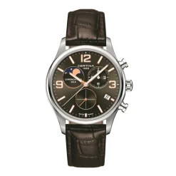 Certina ure Certina DS-8 Chronograph Moon Phase C033.460.16.087.00 | Herreure Med Rem | Herreure I Stål