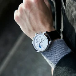 Certina ure Certina DS-8 Chronograph Moon Phase C033.460.16.037.00 | Herreure Med Rem | Herreure I Stål