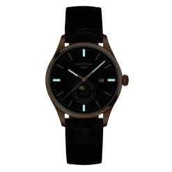 Certina ure Certina DS-8 Moon Phase C033.457.36.051.00 | Herreure Med Rem | Herreure I Gulddouble