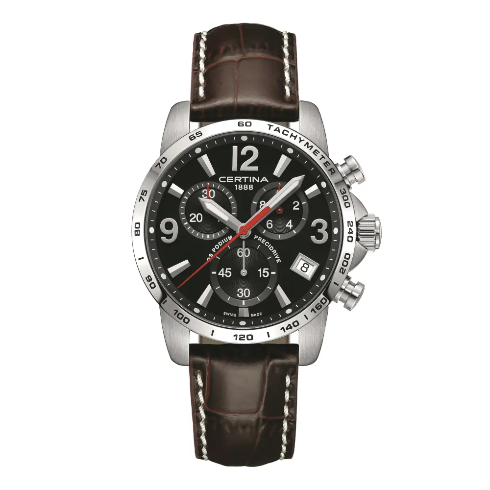 Certina ure Certina DS Podium Chronograph 1/10 sec C034.417.16.057.00 | Herreure Med Rem | Herreure I Stål