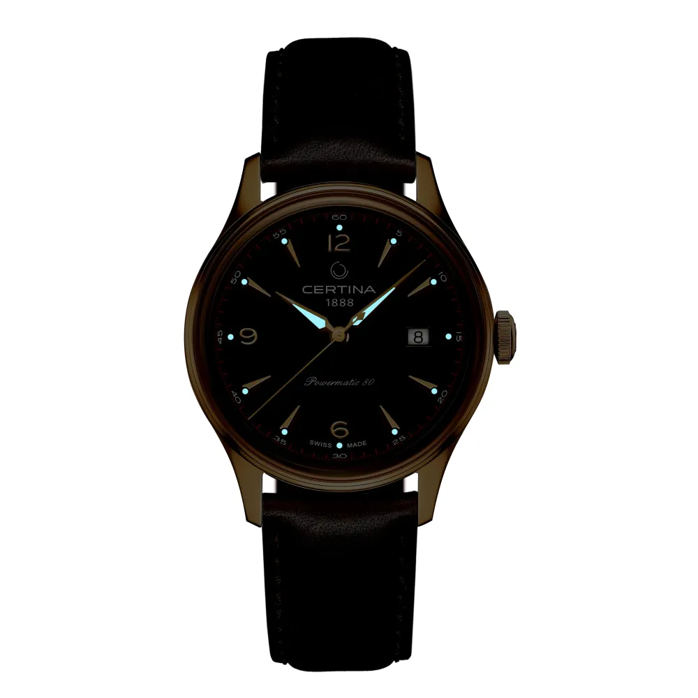Certina ure Certina DS Powermatic 80 C038.407.36.087.00 | Herreure Med Rem | Herreure I Gulddouble