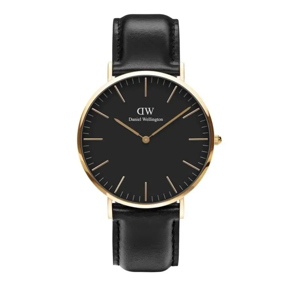 Daniel Wellington ure Daniel Wellington Classic Black 40mm Sheffield DW00100544 | Herreure Med Rem | Herreure I Gulddouble
