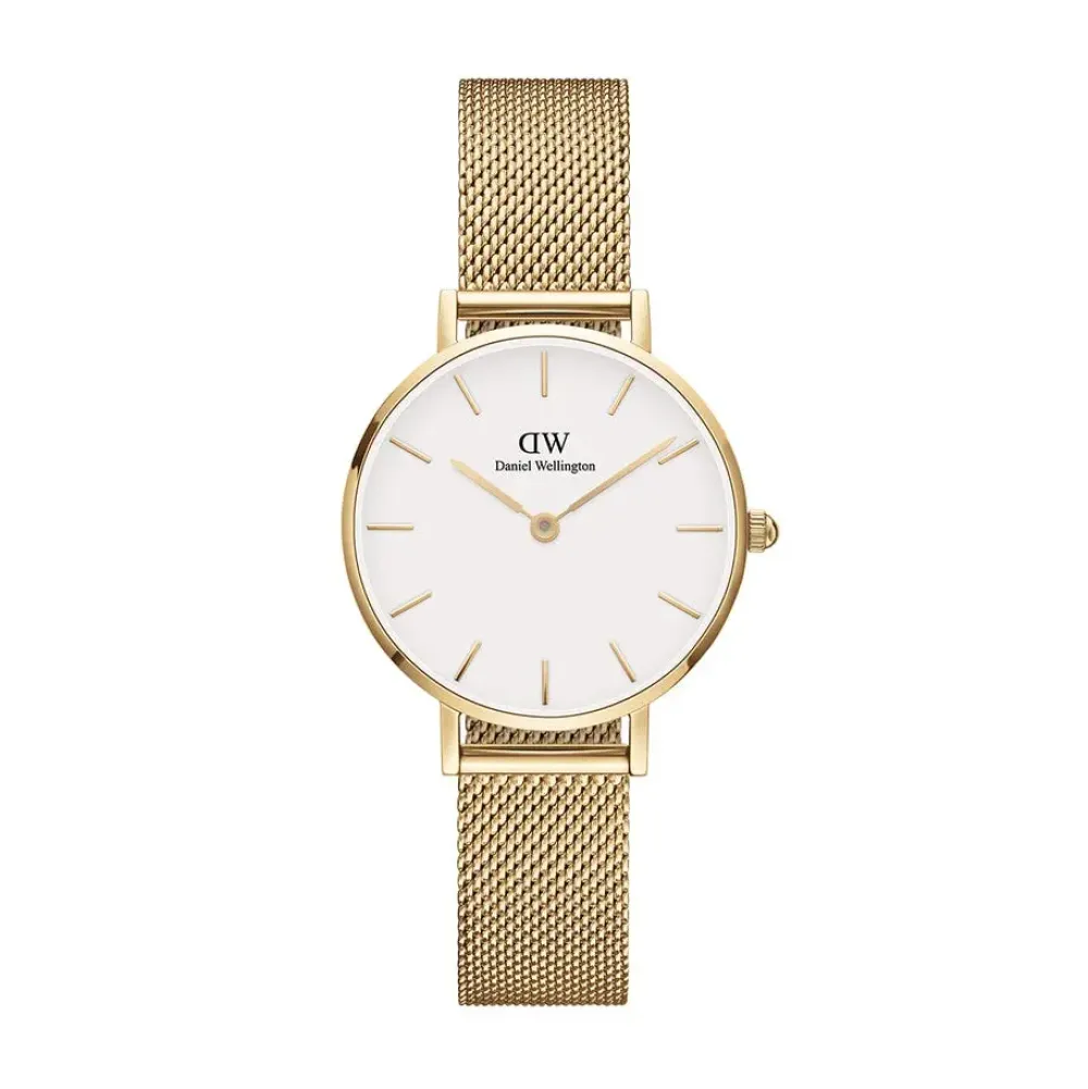 Daniel Wellington ure Daniel Wellington Classic Petite 28mm Evergold DW00100350 | Dame Dameure Med Lænke | Dameure I Gulddouble