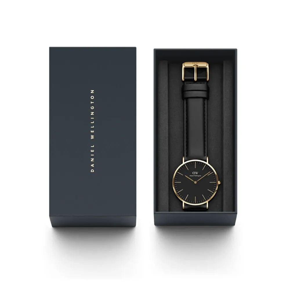 Daniel Wellington ure Daniel Wellington Classic Black 40mm Sheffield DW00100544 | Herreure Med Rem | Herreure I Gulddouble